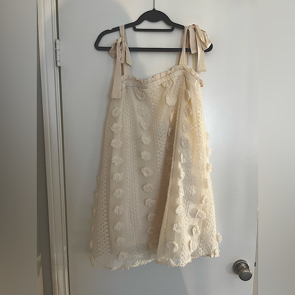 Floral print white dress
